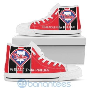 Vertical Stripes Style Philadelphia Phillies High Top Shoes Product Photo