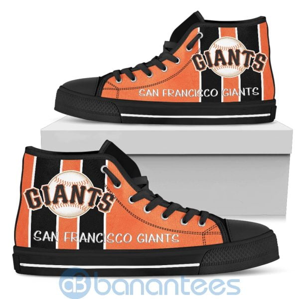 Vertical Stripes Style San Francisco Giants High Top Shoes Product Photo