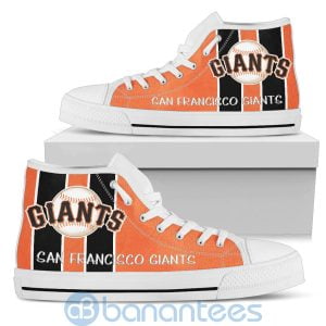 Vertical Stripes Style San Francisco Giants High Top Shoes Product Photo