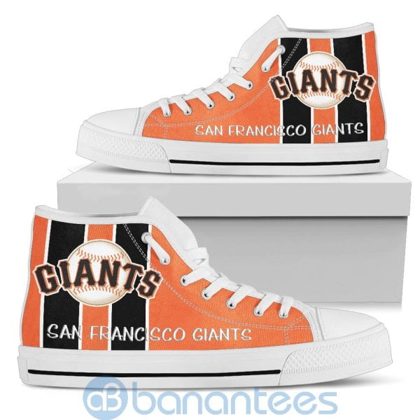 Vertical Stripes Style San Francisco Giants High Top Shoes Product Photo