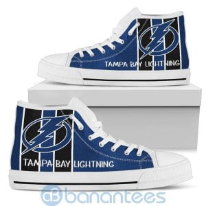 Vertical Stripes Style Tampa Bay Lightning High Top Shoes Product Photo
