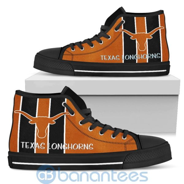 Vertical Stripes Style Texas Longhorns High Top Shoes Product Photo