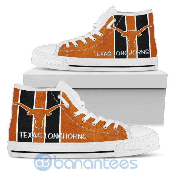 Vertical Stripes Style Texas Longhorns High Top Shoes Product Photo