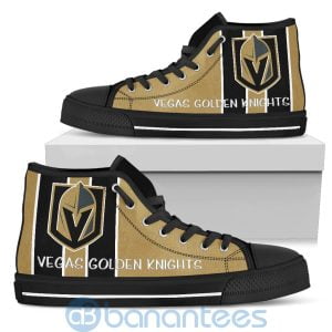 Vertical Stripes Style Vegas Golden Knights High Top Shoes Product Photo
