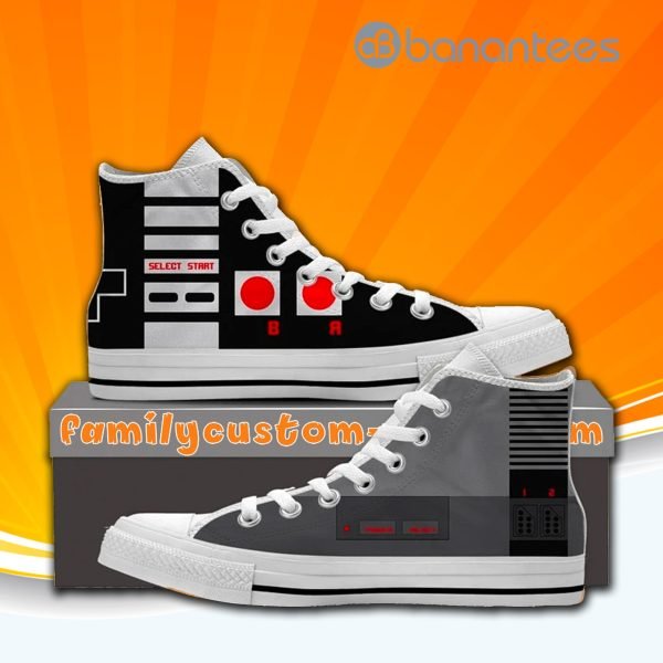 Video Game Controller High Top Canvas Shoes Sneakers For Men And Women Product Photo