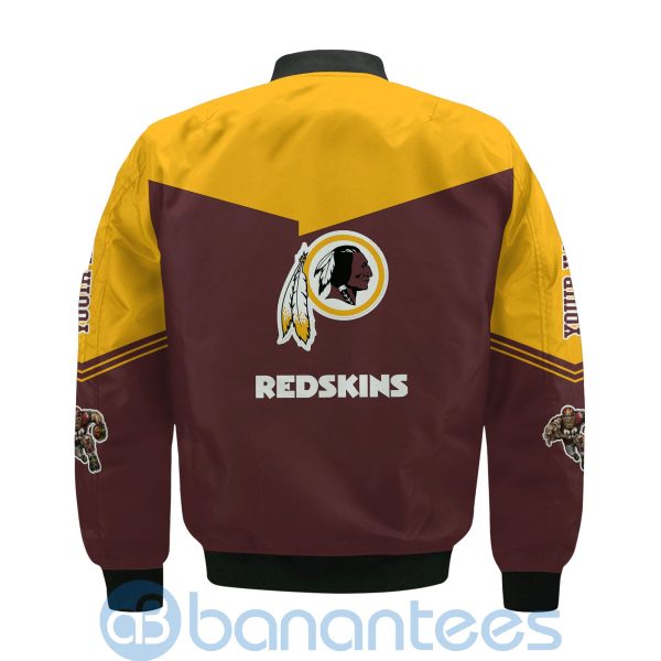 Washington Redskins American Football Team Logo Custom Name Bomber Jacket Product Photo