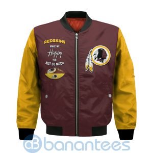 Washington Redskins Make Me Happy American Football Team Logo Custom Name Bomber Jacket Product Photo