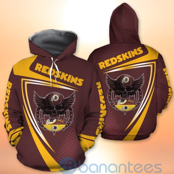 Washington Redskins NFL Skull American Football Sporty Design 3D All Over Printed Shirt Product Photo