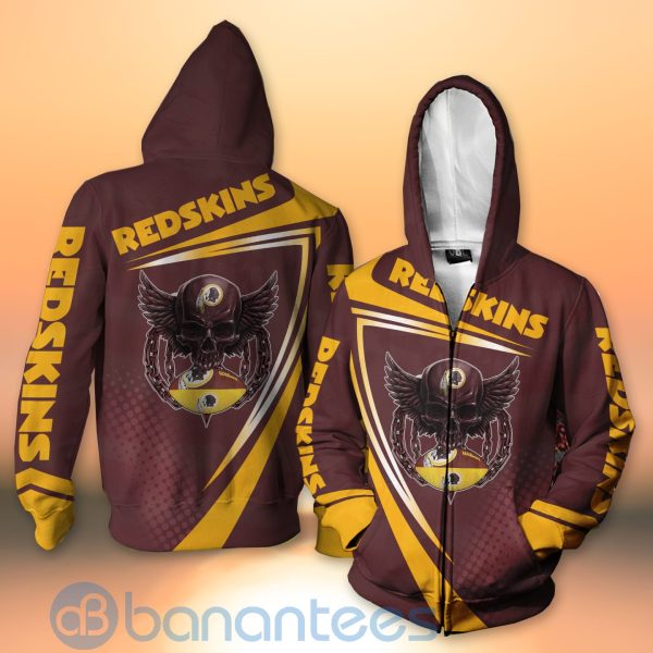 Washington Redskins NFL Skull American Football Sporty Design 3D All Over Printed Shirt Product Photo