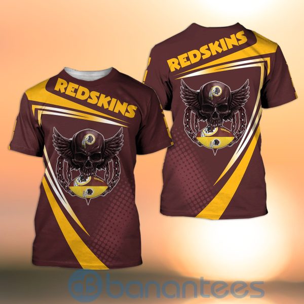 Washington Redskins NFL Skull American Football Sporty Design 3D All Over Printed Shirt Product Photo