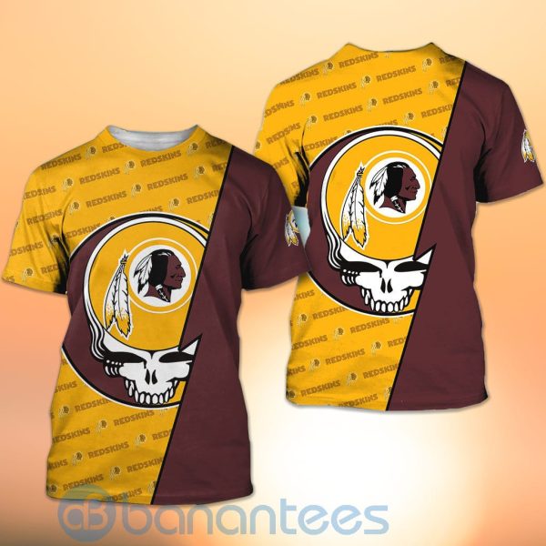 Washington Redskins NFL Team Logo Grateful Dead Design 3D All Over Printed Shirt Product Photo