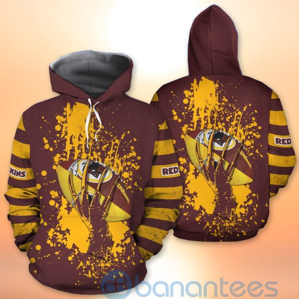 Washington Redskins Skull Hand NFL Football Team Logo Ball 3D All Over Printed Shirt Product Photo