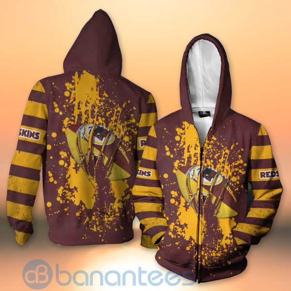 Washington Redskins Skull Hand NFL Football Team Logo Ball 3D All Over Printed Shirt Product Photo
