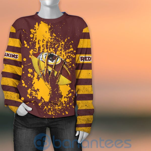 Washington Redskins Skull Hand NFL Football Team Logo Ball 3D All Over Printed Shirt Product Photo