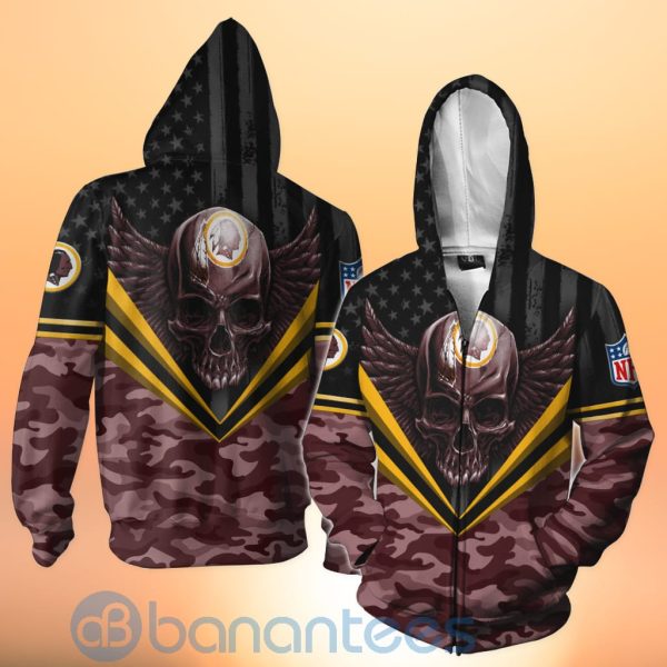 Washington Redskins Skull Wings 3D All Over Printed Shirt Product Photo