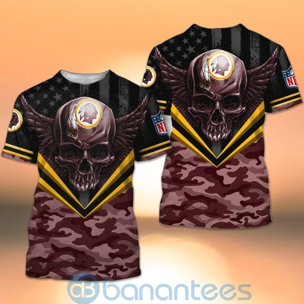 Washington Redskins Skull Wings 3D All Over Printed Shirt Product Photo