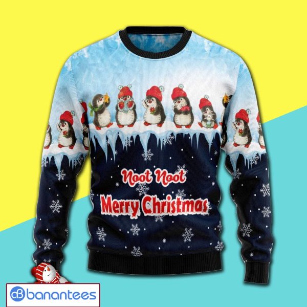 Winter Clothes Penguin Hang Out Awesome Christmas Ugly Christmas Sweater Product Photo