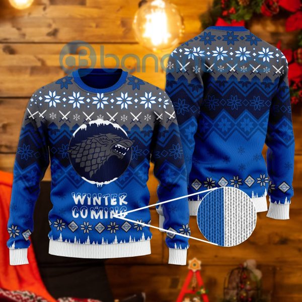 Winter Is Coming Stark All Over Printed Ugly Christmas Sweater Product Photo