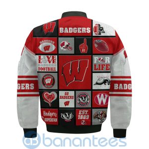 Wisconsin Badgers Custom Name Bomber Jacket Product Photo