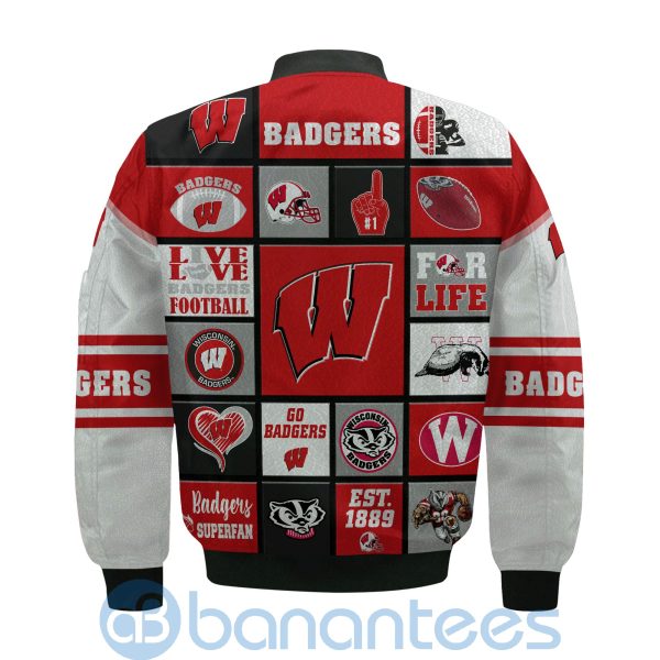 Wisconsin Badgers Custom Name Bomber Jacket Product Photo