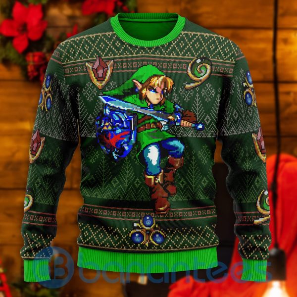 Zelda Link Premium All Over Printed Ugly Christmas Sweater Product Photo