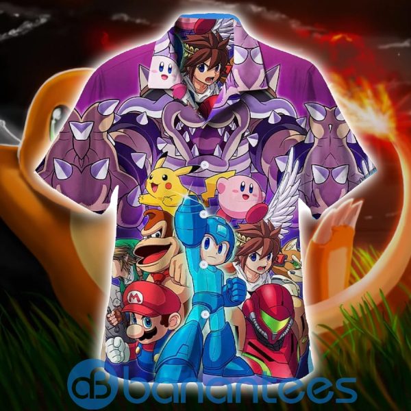 Zelda Pokemon & Mario's Party Short Sleeves Hawaiian Shirt Summer Shirt Product Photo