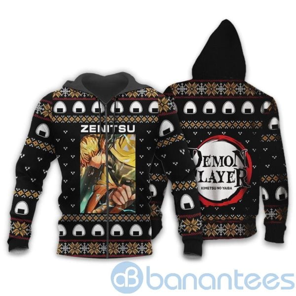 Zenitsu Agatsuma Christmas Demon Slayer Anime Lover All Over Printed 3D Shirt Product Photo