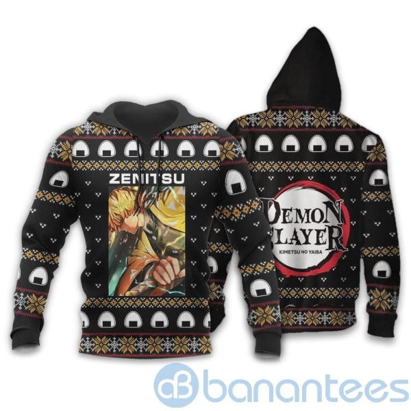 Zenitsu Agatsuma Christmas Demon Slayer Anime Lover All Over Printed 3D Shirt Product Photo