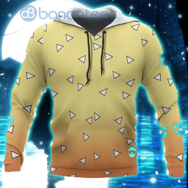 Zenitsu Costume Demon Slayer Anime All Over Printed 3D Shirt - 3D Hoodie - Yellow