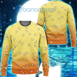 Zenitsu Costume Demon Slayer Anime All Over Printed 3D Shirt - Sweater - Yellow