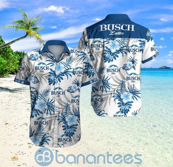 3D Litmusbusch Blue Flower Light Bud Light For Beer Lover Hawaiian Shirt Product Photo