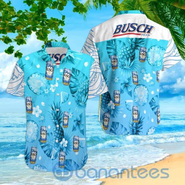 3D LitmusBusch Light Bud Light Blue For Beer Lover Hawaiian Shirt Product Photo