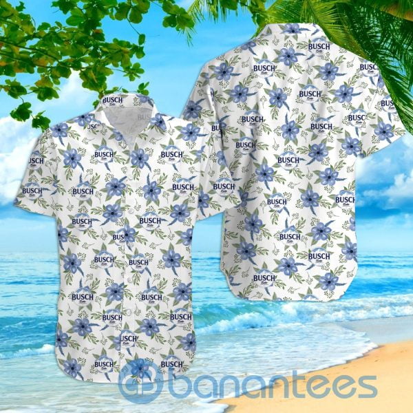 3D Litmusbusch Purple Flower Light Bud Light For Beer Lover Hawaiian Shirt Product Photo