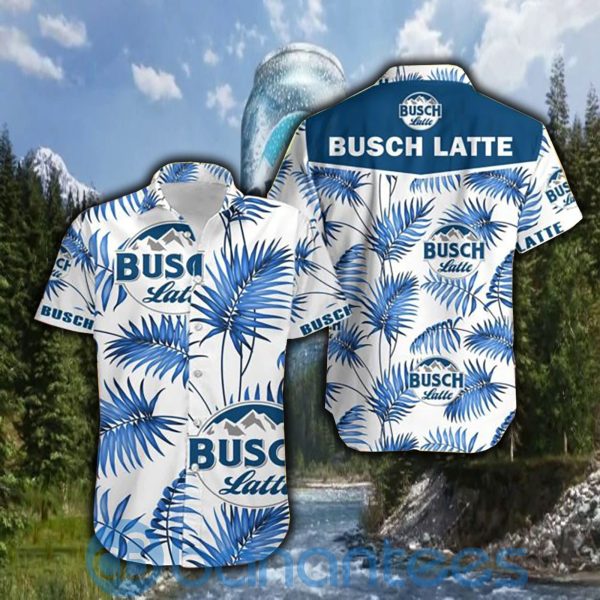 Busch Latte Blue Leaf For Beer Lover Hawaiian Shirt Product Photo