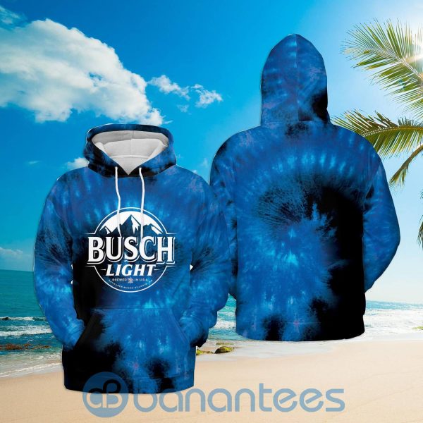 Busch Light Blue Tie Dye Hoodie Zip Hoodie 3D Gift Father Day Beer Lover Gift Product Photo