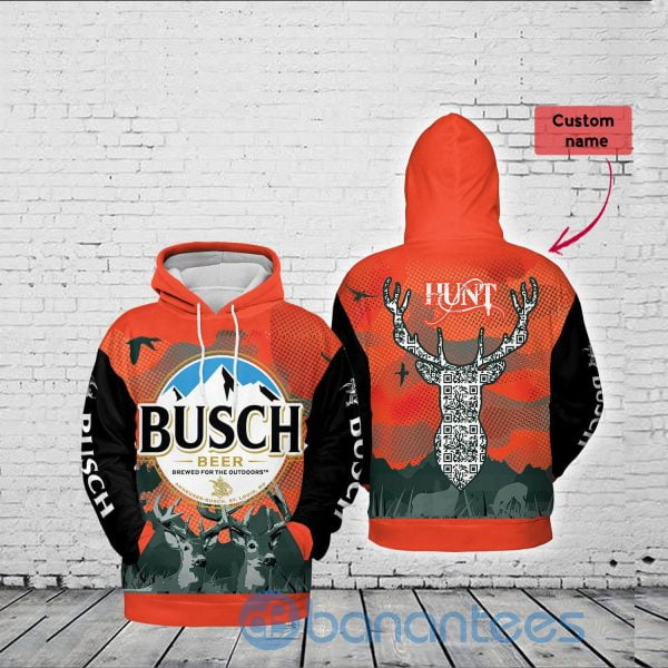Busch Light Deer Couple Personalized Hoodie 3D Gift Father Day Beer Lover Gift Product Photo