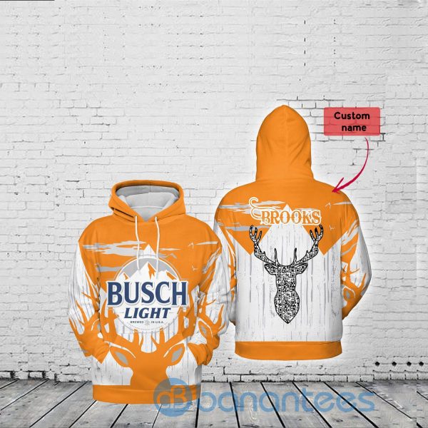 Busch Light Deer Orange Personalized Hoodie 3D Gift Father Day Beer Lover Gift Product Photo