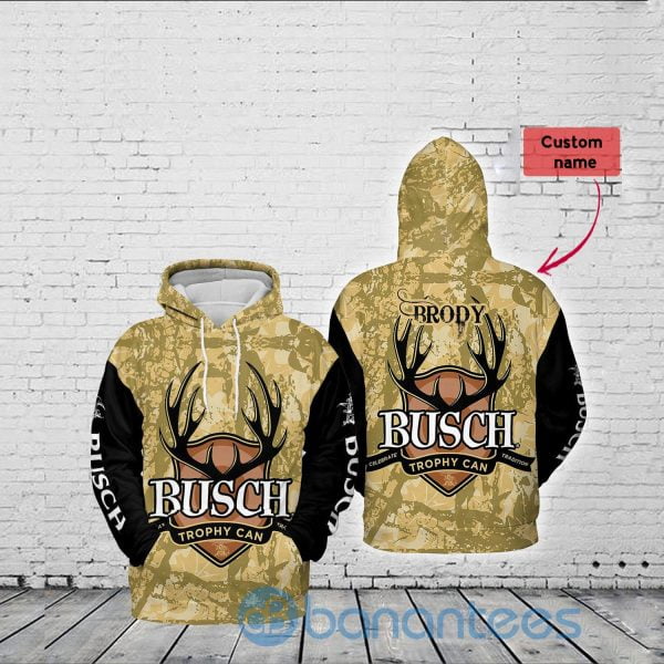 Busch Light Deer Trophy Can Personalized Hoodie 3D Gift Father Day Beer Lover Gift Product Photo