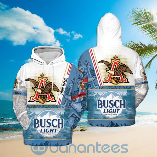 Busch Light Eagle Personalized Hoodie 3D Gift Father Day Beer Lover Gift Product Photo