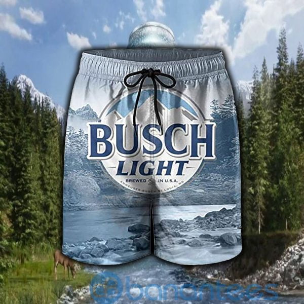 Busch Light Mountain River And Snow Beach Shorts Beer Lovers Father Day Gift Product Photo