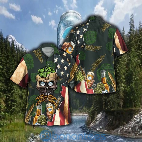 Busch Light Skull Barley Drink Beer For Beer Lover Hawaiian Shirt Product Photo