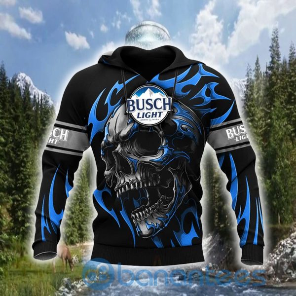 Busch Light Skull Cool Hoodie 3D Gift Father Day Beer Lover Gift Product Photo