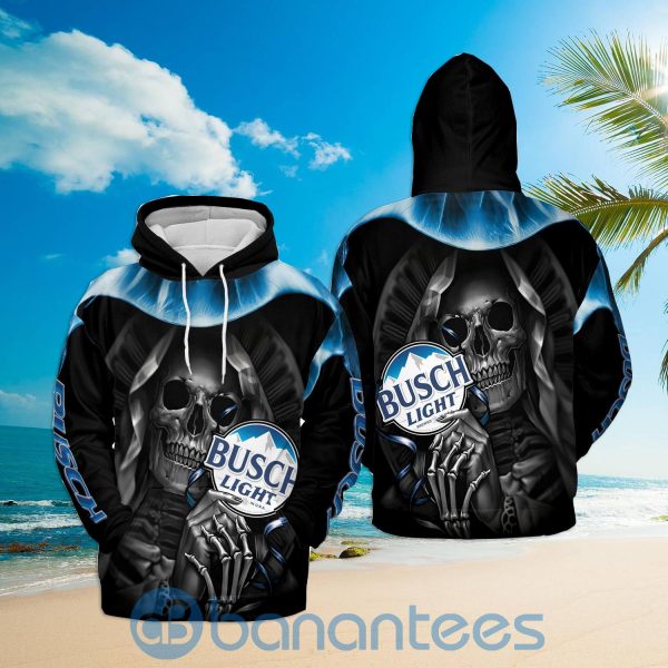 Busch Light Skull Hoodie Zip Hoodie 3D Gift Father Day Beer Lover Gift Product Photo
