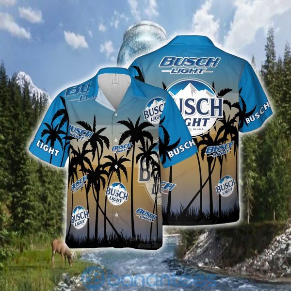 Busch Light Sunset Beach For Beer Lover Hawaiian Shirt Product Photo