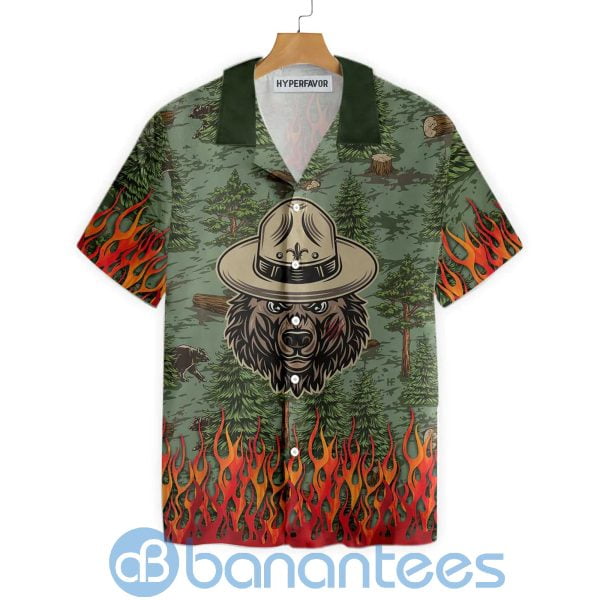 Camping Sheriff Bear Drink Beer For Beer Lover Hawaiian Shirt Product Photo