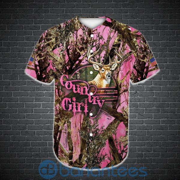 Country Girl Hunting Deer Hunting Unisex Jersey Baseball Shirt Product Photo