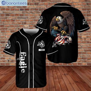 Custom Name Awesome Eagle America Flag Indenpend Veteran Days Jersey Baseball Shirtproduct photo 1