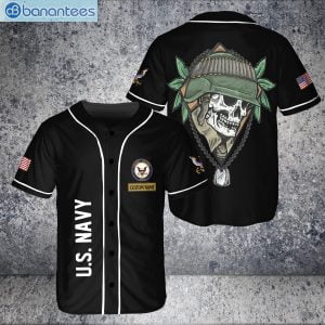 Custom Name Forest Skull US Army US Veteran Soldier Military Jersey Baseball Shirtproduct photo 1