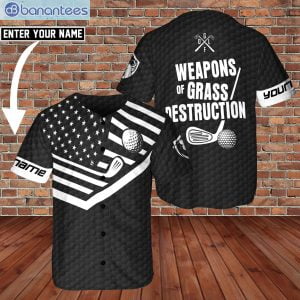 Custom Name Golf Weapons Of Grass Destruction Jersey Baseball Shirtproduct photo 1