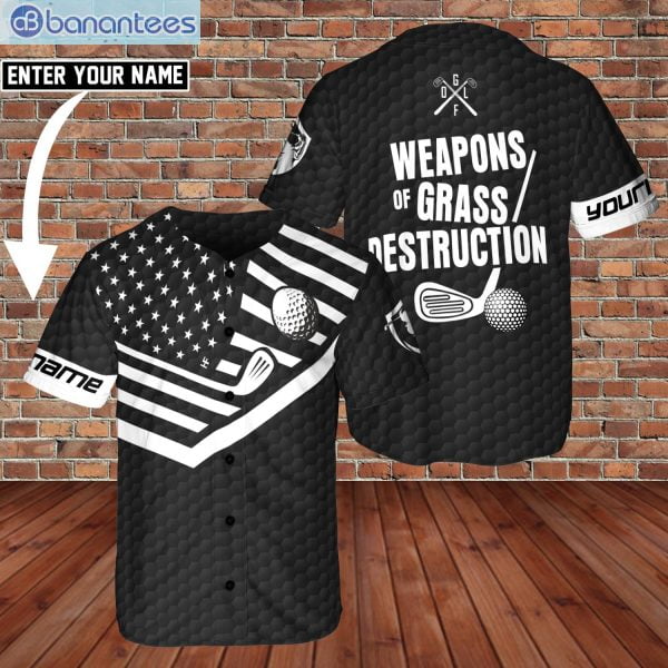 Custom Name Golf Weapons Of Grass Destruction Jersey Baseball Shirtproduct photo 1